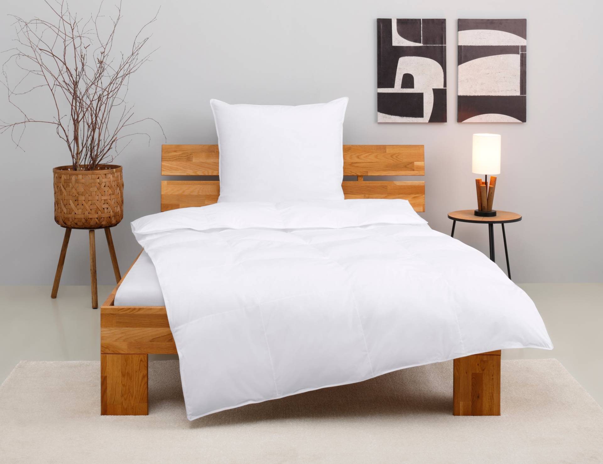 Home affaire Kunstfaserbettdecke + Kopfkissen "Taylore Set: 1 Bettdecke 135x200 cm & 1 Kissen 80x80 cm oder 40x80 cm" Sommer, Herbst & Winter von home affaire