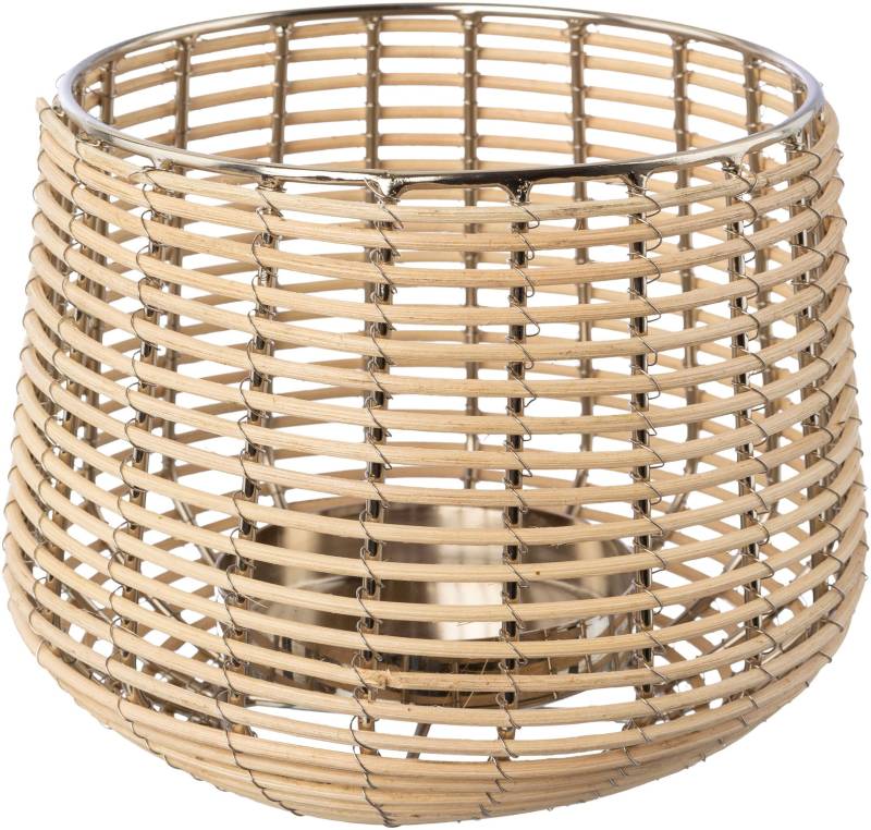 Home affaire Windlicht "Kerzenhalter Vallenay" aus Naturweide und Metall von home affaire