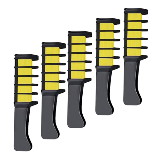 5 Stück Kamm für Haarfarbe, Sofortige stylische Effekte, Kinderfreundliches Geschenk für Mädchen, Gelb 5 Stück Kamm für Haarfarbe, Sofortige stylische Effekte, Kinderfreundliches Geschenk für Mädchen, Gelb von home harbor