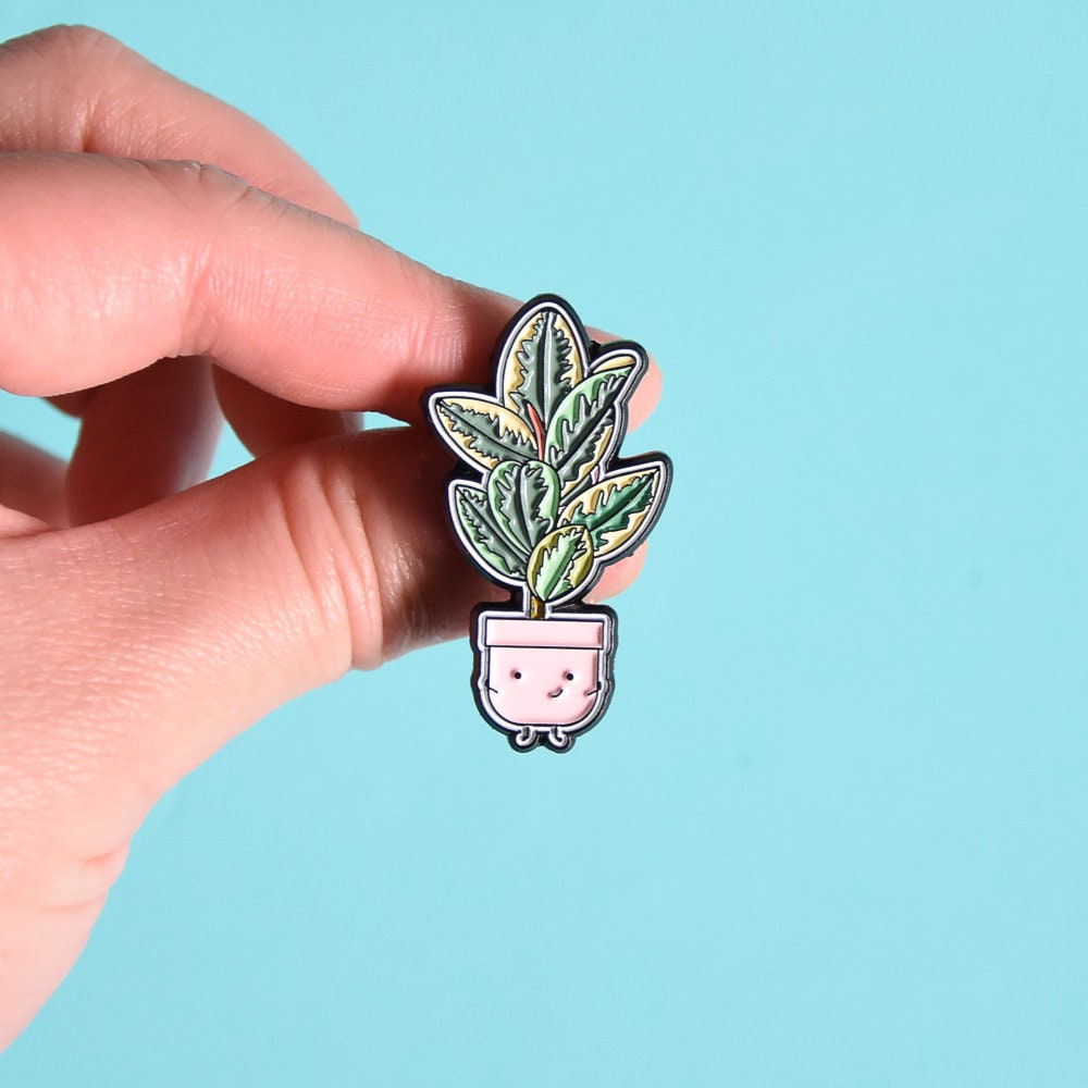 Ficus Elastica Tineke Soft Enamel Pin von homebyfaith