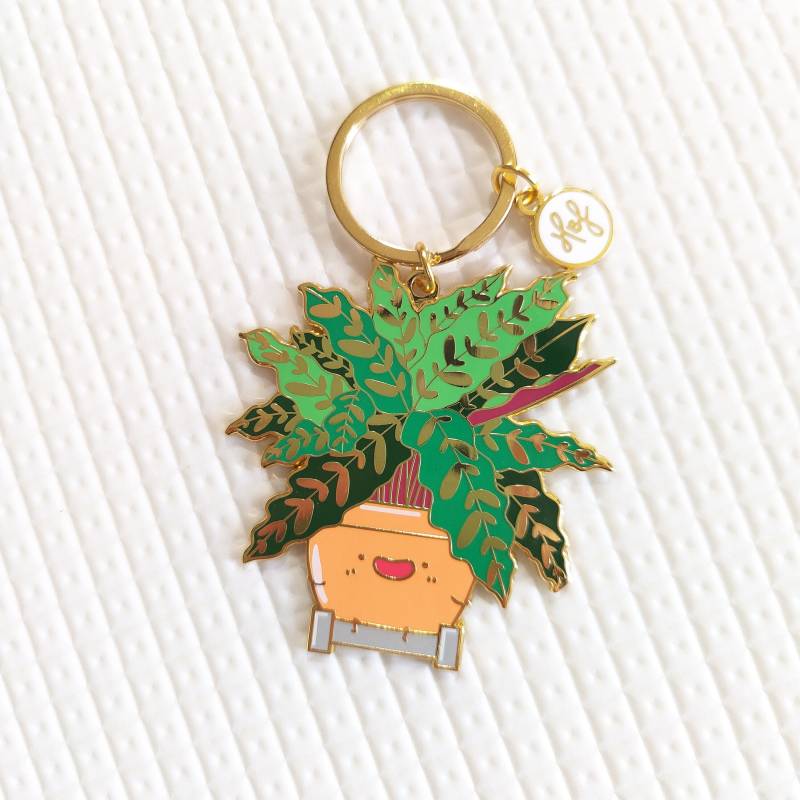 Rasselnake Calathea Pflanzen Schlüsselanhänger | Geschenke Für Kinder Geschenk von homebyfaith