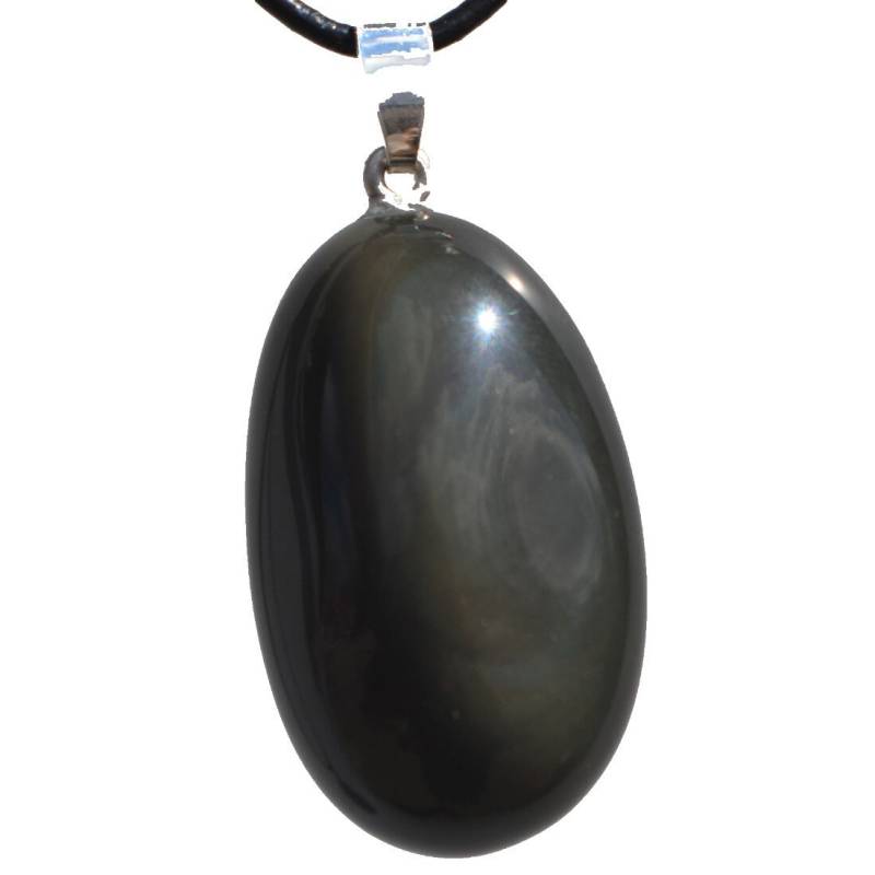 Regenbogen-Obsidian Anhänger | Schöner Bunt Schimmernder Edelstein Schmuckanhänger Obsidian Trommelstein Ketten-Anhänger von hometrendsandmore