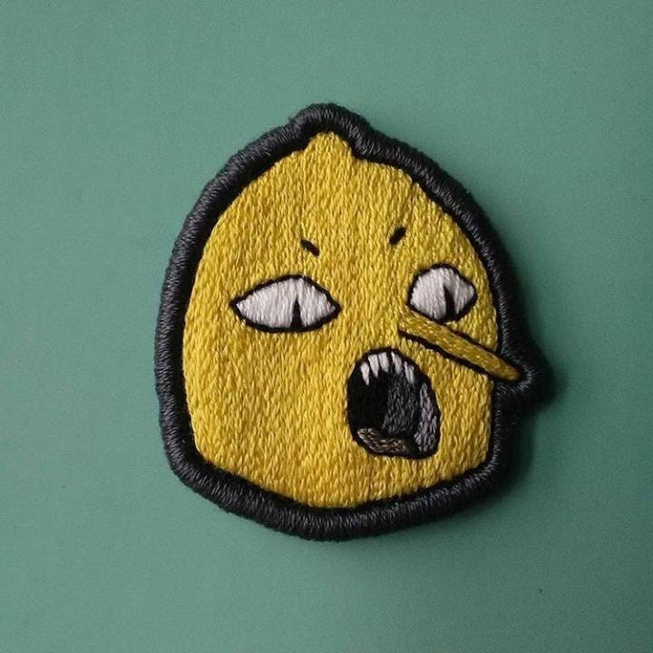 Adventure Time Ornament Zitronengrab Bestickter Aufnäher von homeworkparty