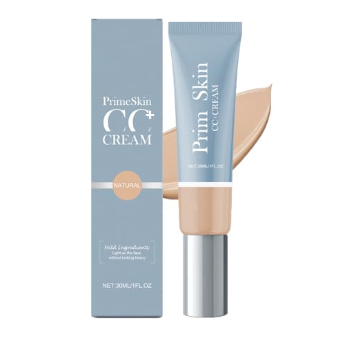 CC-Creme für ältere Frauen, farbkorrigierender und aufhellender Gesichts-Concealer, matte, voll deckende Foundation, langanhaltend feuchtigkeitsspendend und ebenmäßiger Hautton (natural 1pcs) von homomdy