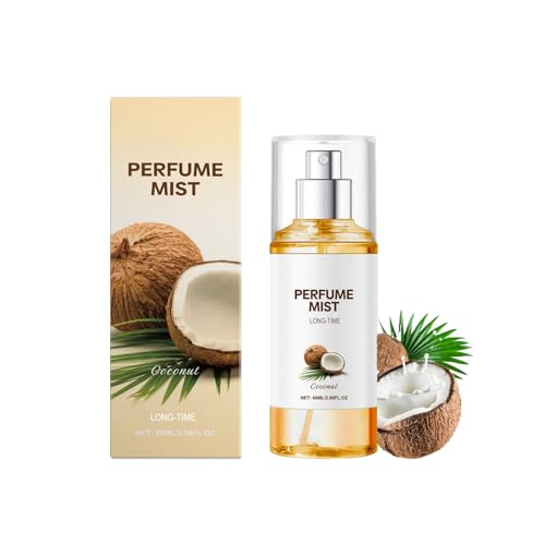 Coconut Damen Parfümspray, Coconut Bodyspray, langanhaltender Duft, natürliches Konzentrat parfümiert, ätherische Öle für Haar und Körper, erfrischender und entspannender Duft (1pcs) von homomdy