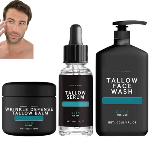 Faltenabwehr-Talgcreme, 3-in-1-Pflegeset für Männer – Gesichtscreme + Serum + Gesichtsreiniger, Anti-Aging und Reduzierung feiner Linien, revitalisierend, aufpolsternd und feuchtigkeitsspendend Faltenabwehr-Talgcreme, 3-in-1-Pflegeset für Männer – Gesichtscreme + Serum + Gesichtsreiniger, Anti-Aging und Reduzierung feiner Linien, revitalisierend, aufpolsternd und feuchtigkeitsspendend von homomdy