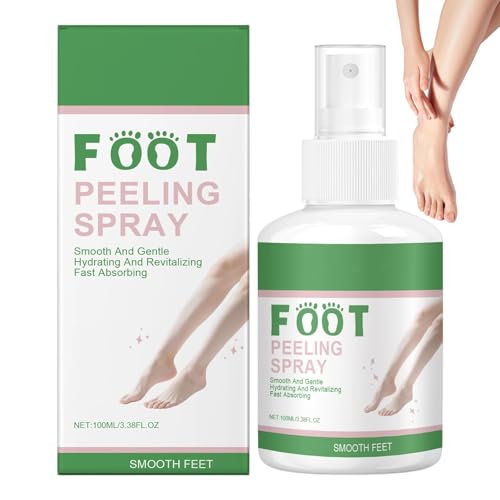 Fußpeeling-Spray, sofortiges Fußpeeling-Spray zum Peeling der Füße, Peeling und Feuchtigkeitspflege für glatte, weichere Füße für Frauen und Männer,nährend und weichmachend,verbessert raue Haut (1pcs) von homomdy
