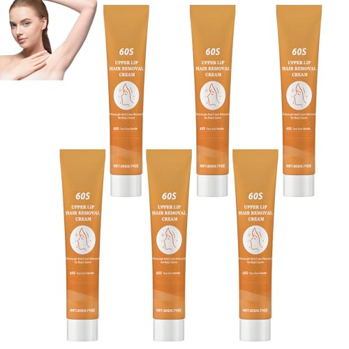 Gesichtshaarentfernungscreme, Oberlippenhaarentfernung,viele Effekte,schmerzlos und reizend,beruhigend und feuchtigkeitsspendend, glatte Haut, Gesichtshaarentfernungscreme für Frauen und Männer (6pcs) von homomdy