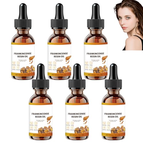 Gesichtsöl aus Weihrauchharz, reduziert feine Linien und Fältchen, spendet Feuchtigkeit und pflegt die Haut, beruhigt und repariert, natürliches Anti-Aging-Serum für Frauen und Männer (6pcs) von homomdy