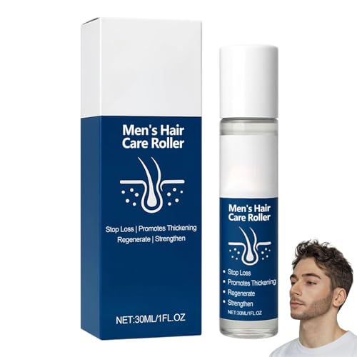 Haarpflege-Roller-Serum für Männer, Haarnährendes Serum zum Aufrollen, stärkend, beruhigend, feuchtigkeitsspendend, natürliche Formel für dickeres, kräftigeres Haar, leicht und nicht fettend (1pcs) von homomdy