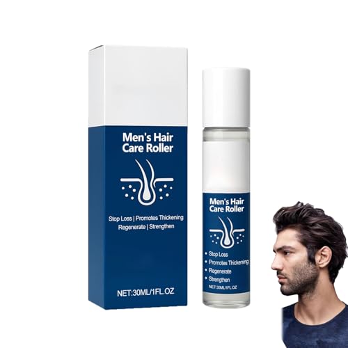 Haarpflege-Roller-Serum für Männer, Rosmarin, nährendes Wachstumsserum zum Aufrollen für trockenes Haar, verhindert Haarausfall, fettet nicht, unterstützt dichteres Haar, verbessert den Glanz (1pcs) von homomdy
