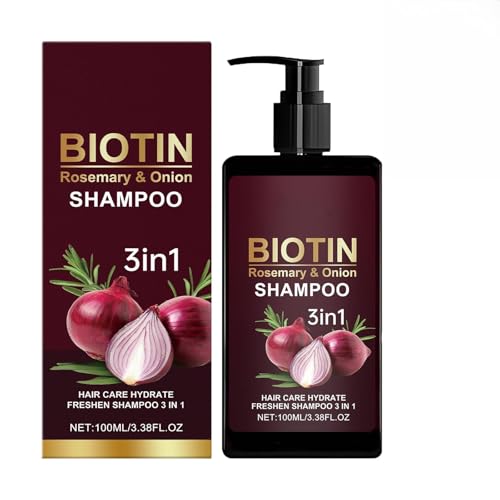 Haarwuchs-Shampoo mit Zwiebeln und Rosmarin, nährendes Shampoo für dünner werdendes Haar bei Männern und Frauen, gegen Haarausfall, reinigt und spendet Feuchtigkeit, verbessert krauses Haar (1pcs) von homomdy