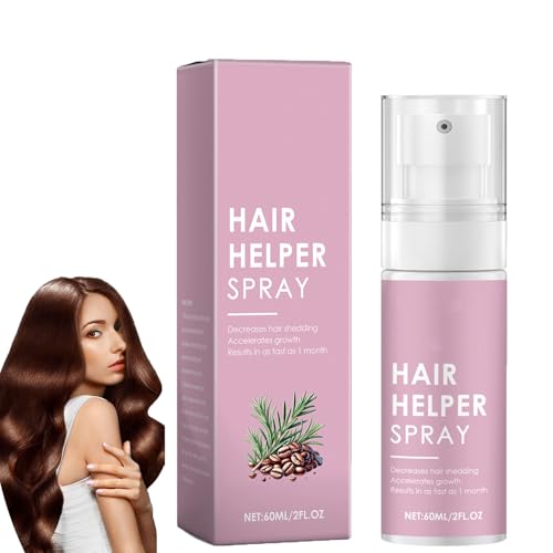 Hair Helper Spray, 60 ml natürliches Hair Helper Wachstumsserum-Spray, Behandlung für dickeres Haar, Reparatur von dünner werdendem Haar, natürliche Pflege, feuchtigkeitsspendend und pflegend (1pcs) von homomdy
