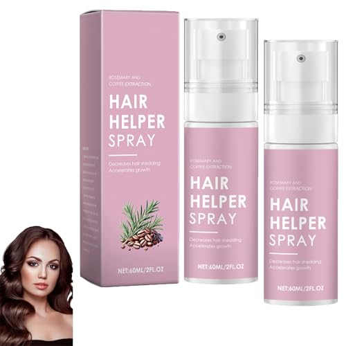 Hair Helper Spray, Rosmarin-Haarwuchs-Serumspray mit Biotin, repariert dünner werdendes Haar für eine natürliche Verdickung, spendet Feuchtigkeit und pflegt die Kopfhaut, reduziert Haarausfall (2pcs) von homomdy