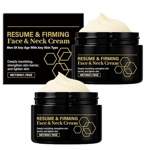Hautstraffende Gesichtscreme für Männer, feuchtigkeitsspendende Feuchtigkeitscreme zur Reduzierung feiner Linien und Fältchen, repariert trockene und geschädigte Haut, nicht fettend (2pcs) von homomdy