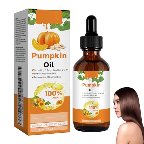 Kürbisöl für Haarwachstum, Kürbisöl für trockenes, strapaziertes Haar, Verbesserung des Haarausfalls und Pflege der Kopfhaut für Männer und Frauen, Wachstum von Augenbrauen und Wimpern (1pcs) von homomdy