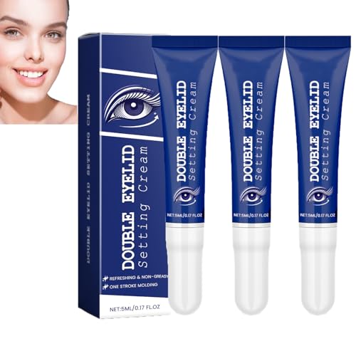 Lifting-Augenlid-Defining-Creme, Bigeyes Doppel-Augenlid-Styling-Creme für Frauen, langanhaltend und wasserfest, Lifting für hängende oder einzelne Augenlider, schnelltrocknend (3pcs) von homomdy