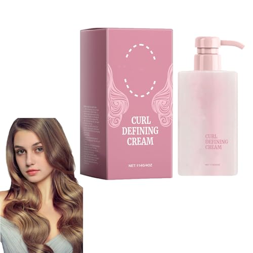 Locken-Definitionscreme, Lockencreme für lockiges Haar, Anti-Frizz, natürliches Frizz-Kontroll-Modelliergel, Anti-Frizz-Styling-Creme-Definierer für Männer, Frauen, feuchtigkeitsspendend (1pcs) von homomdy
