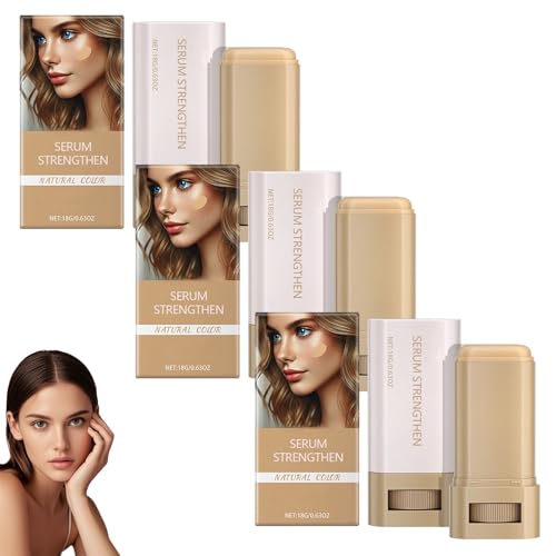 Make-up-Foundation-Stick, feuchtigkeitsspendender Concealer mit vollständiger Abdeckung, Foundation für reife Haut, natürliches Finish hellt die Haut auf, leicht und nicht fettend (3pcs) von homomdy