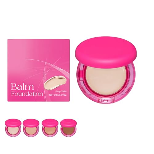 Peptide Balm Foundation, Age Defying Foundation Makeup, Abdeckende Peptide Foundation für reife Haut, Natürlich, Feuchtigkeitsspendend, Glättet die Textur (Ivory white) von homomdy