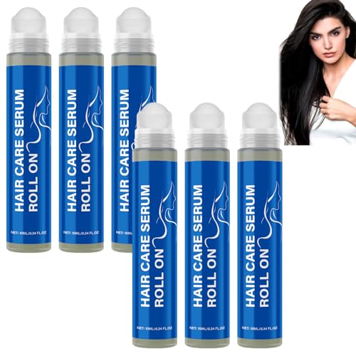 Rosmarin-Haarwuchs-Serum zum Aufrollen, Pflege-Serum zum Aufrollen zur Vorbeugung von Haarausfall, Stärkung und Förderung von dickerem Haar für Männer und Frauen, verbessert den Glanz (6psc) von homomdy