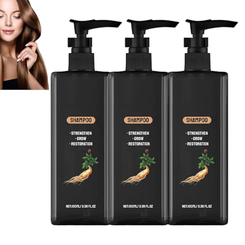 Shampoo gegen Haarausfall, Shampoo für Haarwachstum und -verdichtung für Männer und Frauen, nährend, reparierend, glättend und stärkend (3pcs) von homomdy