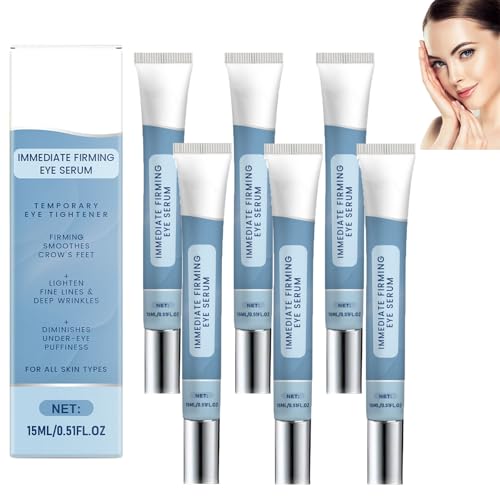 Sofort straffendes Augenserum, reduziert Tränensäcke,Fältchen und Augenringe, straffende Krähenfüße-Creme,Anti-Aging-Creme und Creme zur Entfernung feiner Linien, geeignet für Männer und Frauen (6pcs) von homomdy