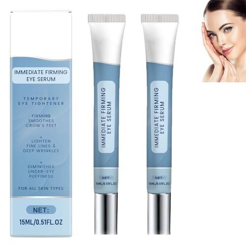 Sofort straffendes Augenserum, reduziert Tränensäcke,Fältchen und Augenringe, straffende Krähenfüße-Creme,Anti-Aging-Creme und Creme zur Entfernung feiner Linien, geeignet für Männer und Frauen (2pcs) von homomdy