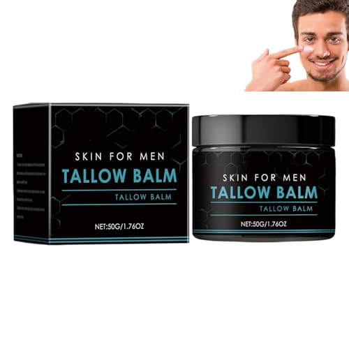 Talgbalsam gegen Falten, natürliche Talg-Feuchtigkeitscreme, Anti-Falten- und Feuchtigkeitscreme für Männer bei Tag und Nacht, spendet tiefe Feuchtigkeit und repariert geschädigte Barrierehaut (1pcs) von homomdy