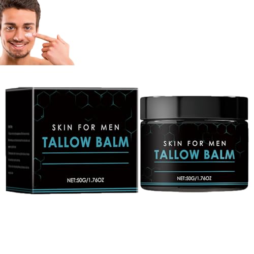 Talgbalsam gegen Falten für Männer,Rindertalgbalsam zur Reparatur geschädigter trockener Haut, Feuchtigkeitscreme für Tag und Nacht, spendet Feuchtigkeit und pflegt trockene Haut, nicht fettend (1pcs) von homomdy