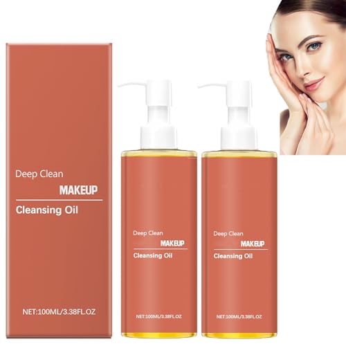 Tiefenreinigendes Make-up-Entfernungsöl, Reinigungsöl für das Gesicht, sanfter Make-up-Entferner für das Gesicht, Ölreiniger für das Gesicht, Make-up-Entfernungs-Reinigungsöl für alle Hauttypen (2pcs) von homomdy