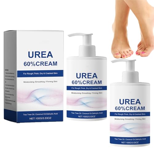 Urea-Fußcreme für rissige Fersen und trockene Haut, tiefenwirksam feuchtigkeitsspendende Fuß- und Handcreme, Hornhautentferner und Erweichung, Reparatur rissiger Fersen zum Erweichen trockener (2pcs) Urea-Fußcreme für rissige Fersen und trockene Haut, tiefenwirksam feuchtigkeitsspendende Fuß- und Handcreme, Hornhautentferner und Erweichung, Reparatur rissiger Fersen zum Erweichen trockener (2pcs) von homomdy