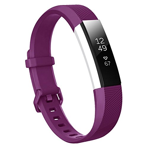 honecumi Armband Kompatibel mit Fitbit Alta/Alta Hr Smart Watch Ersatz Armbänder für Damen Herren, Alta Silikon Strap Buntes Klassisch Verstellbares Sport Band Zubehör - Kleine,Weinrot von honecumi