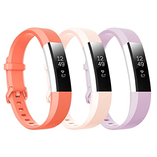 honecumi Armband Kompatibel mit Fitbit Alta/Alta Hr Smart Watch Ersatz Armbänder für Damen Herren, Alta Silikon Strap Buntes Klassisch Verstellbares Sport Band Zubehör - Kleine von honecumi