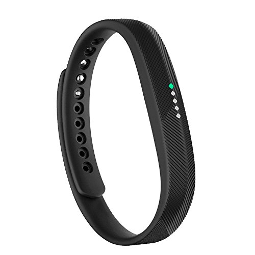 honecumi Armband Kompatibel mit Fitbit Flex 2 Smart Watch Ersatz Armbänder Band für Damen Herren, Flex 2 Silikon Strap Buntes Klassisch Verstellbares Sport Uhrenarmband Zubehör - Kleine,Schwarz von honecumi