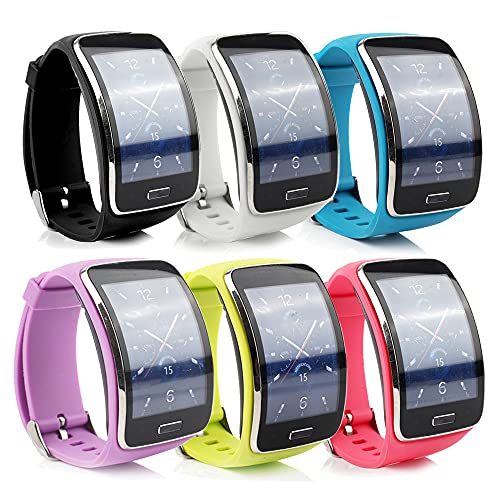 honecumi Armband Kompatibel mit Samsung Galaxy Gear S Sm-R750 Smart Watch Ersatz Armbänder für Damen Herren, R 750 Silikon Strap Buntes Klassisch Verstellbares Sport Band Zubehör von honecumi