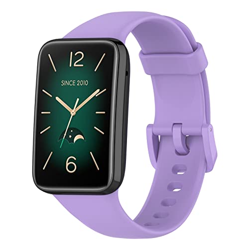 honecumi Armband Kompatibel mit Xiaomi Mi Band 7 Pro Smart Watch Ersatz Armbänder für Damen Herren, Mi 7 Silikon Strap Buntes Klassisch Verstellbares Sport Band Zubehör,Violett von honecumi