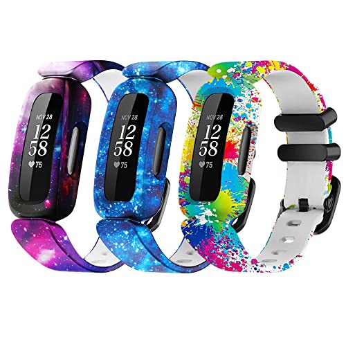 honecumi Kompatibel mit Fitbit Ace 3 Kids Armband, Ace 3 Ersatzarmband Watch Band Strap Wechselbänder für Kinder, Klassisch Buntes Verstellbares Sport Armbands Uhrenarmband Zubehör von honecumi