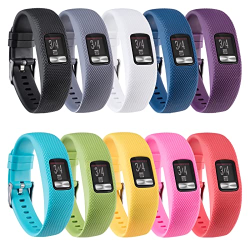 honecumi Ersatz für Garmin vívofit 4 Armband für Herren Damen, Silikon Ersatzarmband Buntes Klassisch Verstellbares Sport Uhrenarmband Zubehör für Garmin vivofit 4 Sport Band- L von honecumi