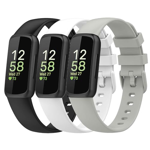 honecumi Kompatibel mit Fitbit Inspire 3 Armbändern für Herren, Inspire 3 Uhrenarmband für Damen, Silikon-Armband, Inspire 3 Sport, buntes Ersatzzubehör für Party/Urlaub, Größe L von honecumi