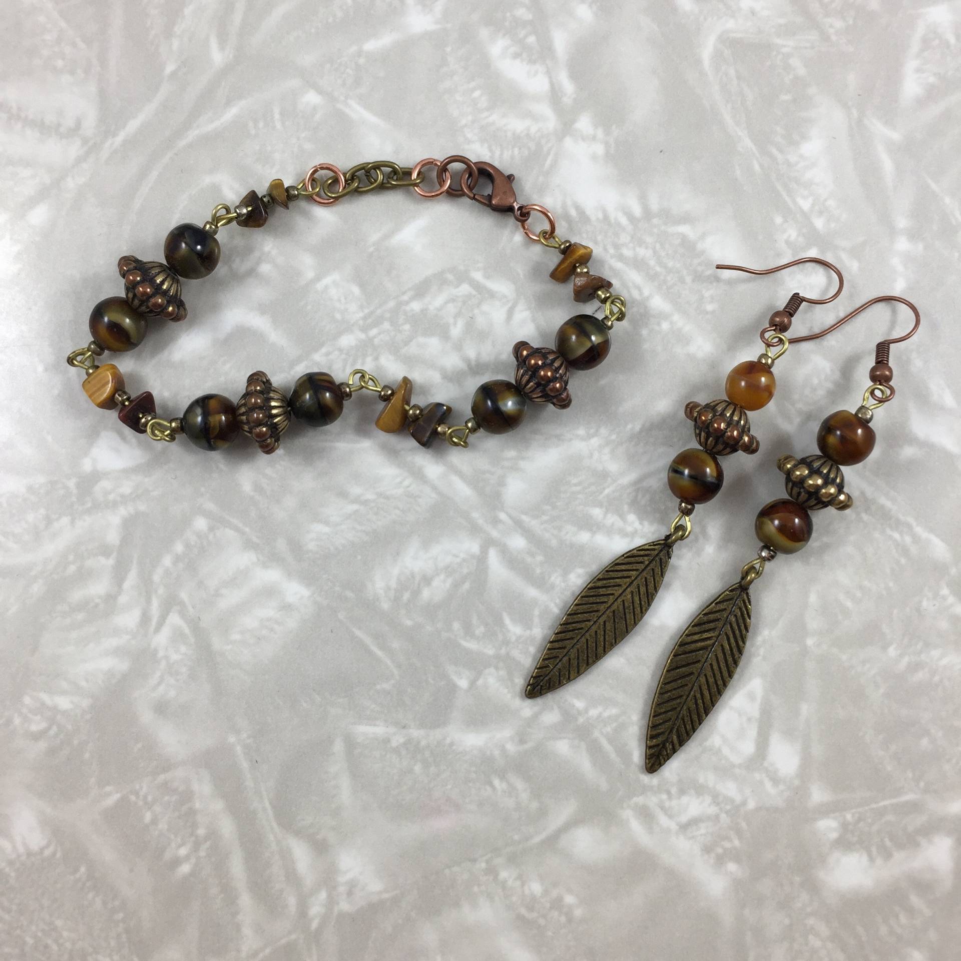 Fallende Blätter-Schmuck-Set Fallende Blätter-Schmuck-Set von honeybeecre8tes