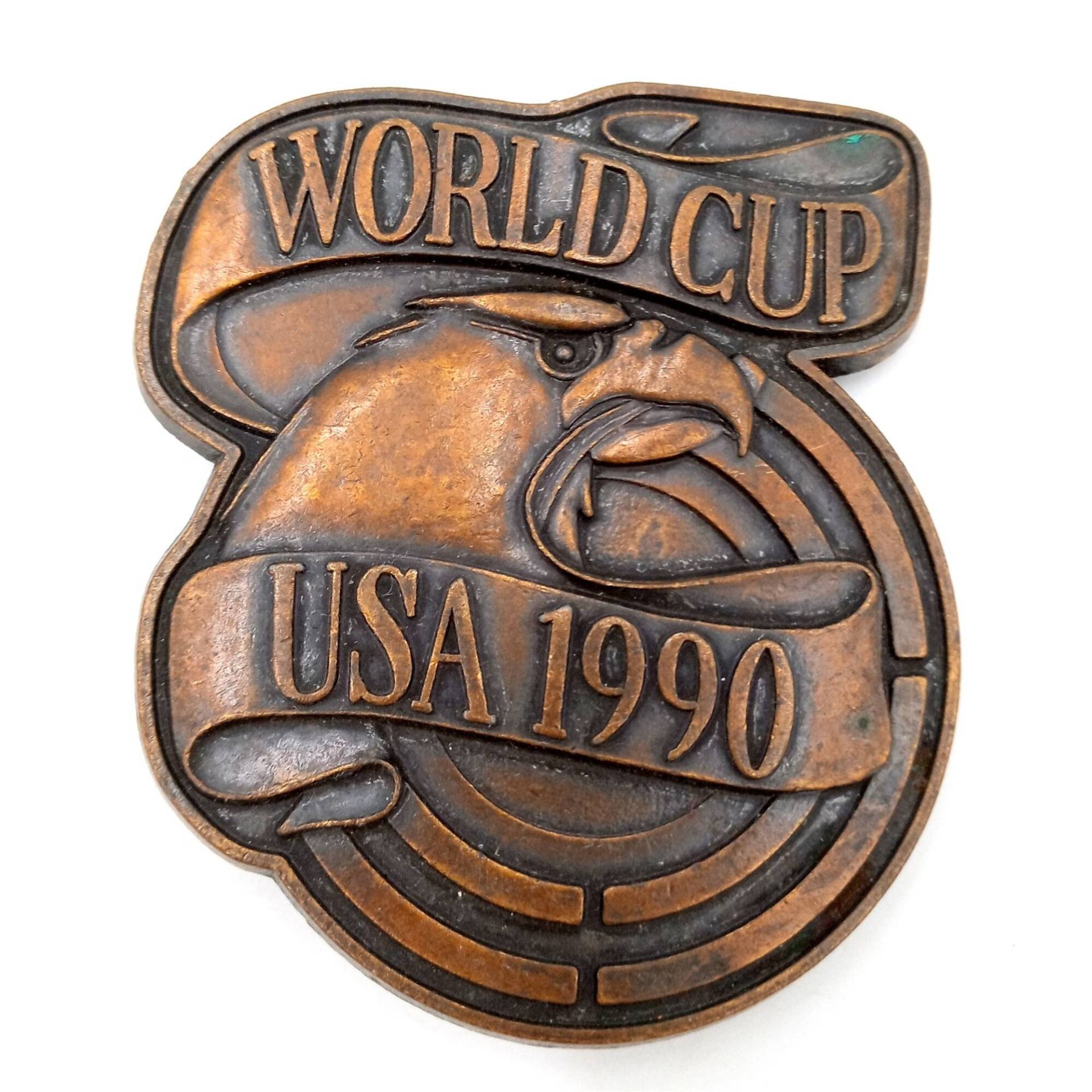 Wm Gürtelschnalle Vintage 1990 Adler Fußball Usa Sport Sammlerstück von honeyblossomstudio