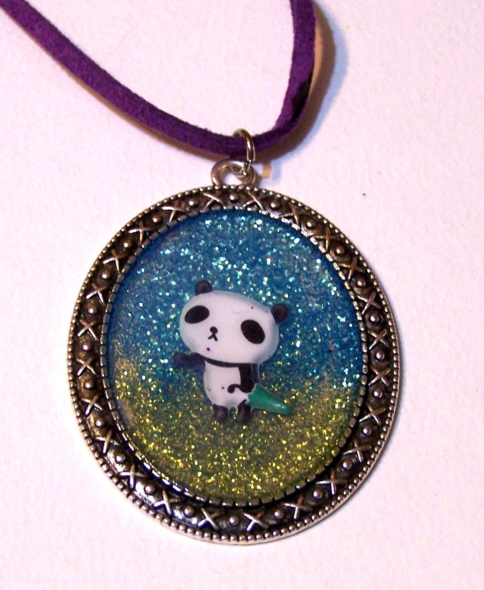 Glitzerregen Ist Über Regenschirm Panda Anhänger Glitzerregen Ist Über Regenschirm Panda Anhänger von honeylaura