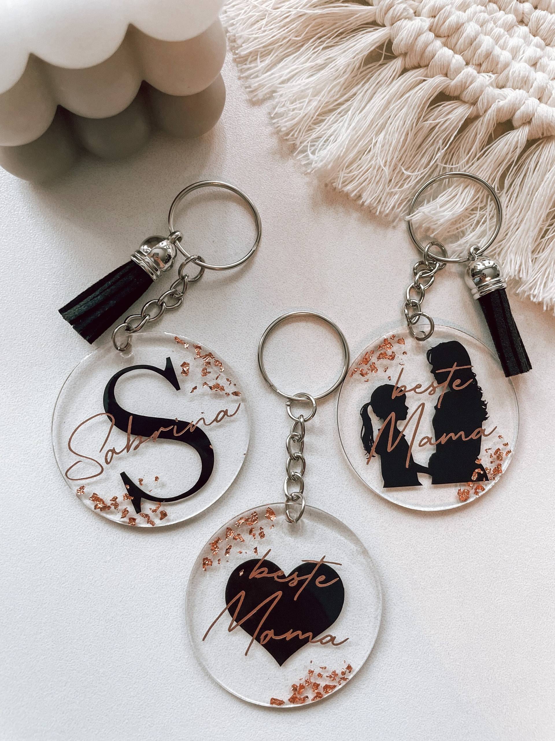 Personalisierter Schlüsselanhänger Mit Blattgold Personalisierter Schlüsselanhänger Mit Blattgold von honeymoments