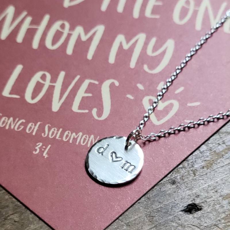 Personalisierte Initial Halskette Sterling Silber Paare Geschenk Personalisierte Initial Halskette Sterling Silber Paare Geschenk von honeyverse