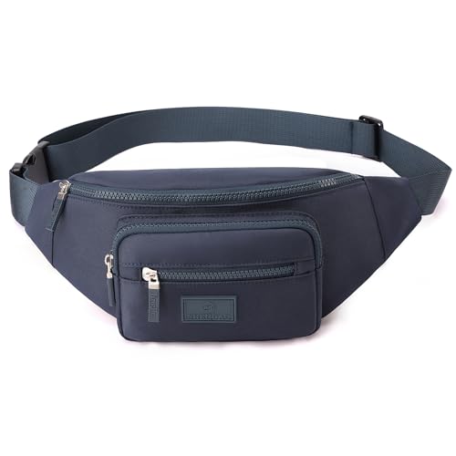 Bauchtasche Gürteltasche für Damen und Herren Hüfttasche Handytasche Sport Laufgürtel (Blau) von hongking