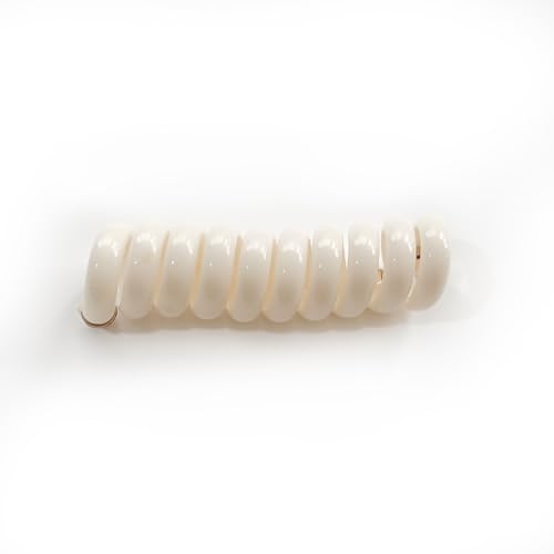 Amazing Hair Tie! Spiral-Telefonkabelspule für Damen, knitter- und beulenbeständig, haarfreundlich, aus flexiblem und langlebigem Material. Perfekt für den täglichen Gebrauch. (Beige (5 Stück), 5 von hongwei1952