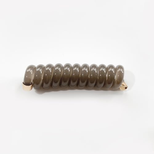 Amazing Hair Tie! Spiral-Telefonkabelspule für Damen, knitter- und beulenbeständig, haarfreundlich, aus flexiblem und langlebigem Material. Perfekt für den täglichen Gebrauch. (Braun (5 Stück), 5 von hongwei1952