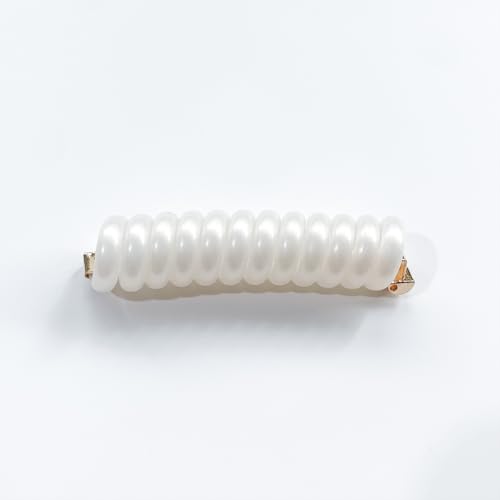 Amazing Hair Tie! Spiral-Telefonkabelspule für Damen, knitter- und beulenbeständig, haarfreundlich, aus flexiblem und langlebigem Material. Perfekt für den täglichen Gebrauch. (Reinweiß (5 Stück), 5 von hongwei1952