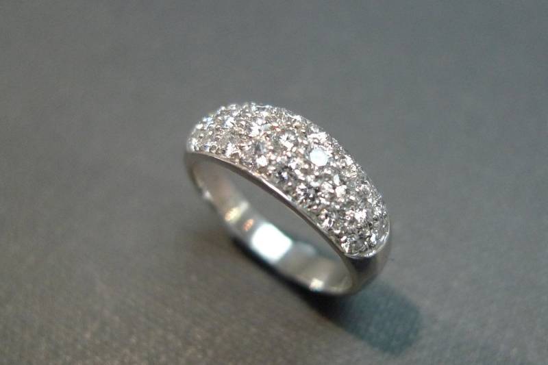 Diamant Ehering Aus 585Er Weißgold, Ring, Ehering, Verlobungsring, Personalisierter Schmuck, Schmuck Geschenk von honngaijewelry